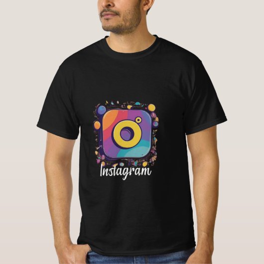 InstaVibe: Chique T-shirt voor sociale media (Voorkant)