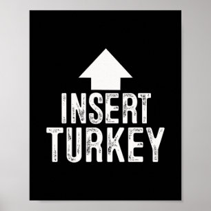 Insteekkalkoen Thanksgiving Halloween Wijzend naar Poster