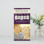 Instelbare Kleur: Doe-het-zelf Save the Date Fotok (Staand voorkant)