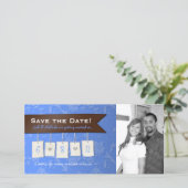 Instelbare Kleur: Doe-Het-Zelf Save the Date Fotok (Staand voorkant)