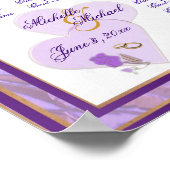 Instelbare lavendel en Paarse stoelkaart Poster (Hoek)