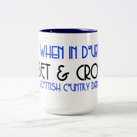 Instellen en kruisen tweekleurige koffiemok (Center)