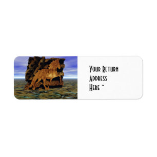 Instellen in steen etiket