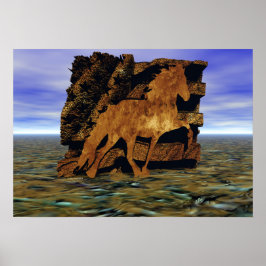 Instellen in steen poster