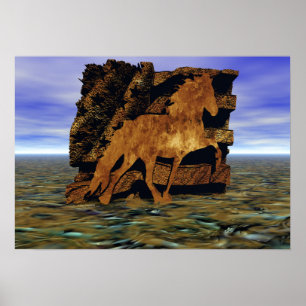 Instellen in steen poster