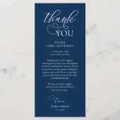 Instelling in de binnenplaats Hartelijk dank, Navy Programmakaart (Voorkant)