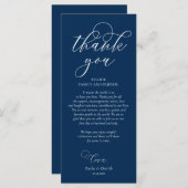 Instelling in de binnenplaats Hartelijk dank, Navy Programmakaart (Voorkant / Achterkant)