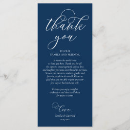 Instelling in de binnenplaats Hartelijk dank, Navy Programmakaart