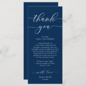 Instelling in de binnenplaats Hartelijk dank, Navy Programmakaart (Voorkant / Achterkant)