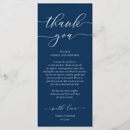 Instelling in de binnenplaats Hartelijk dank, Navy Programmakaart