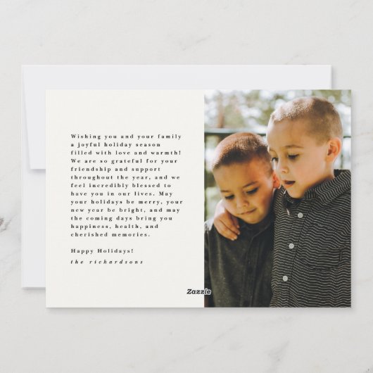 Instelling Thanksgiving tabel geïllustreerd Feestdagenkaart (Achterkant)