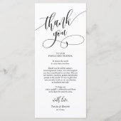 Instelling van de binnenplaats Dank u voor de kall Programmakaart (Voorkant)