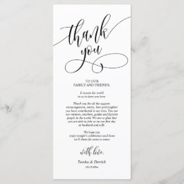 Instelling van de binnenplaats Dank u voor de kall Programmakaart