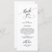 Instelling van de binnenplaats Dank u voor de kall Programmakaart (Voorkant / Achterkant)