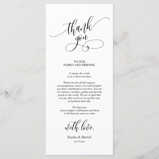 Instelling van de binnenplaats Dank u voor de kall Programmakaart (Voorkant)