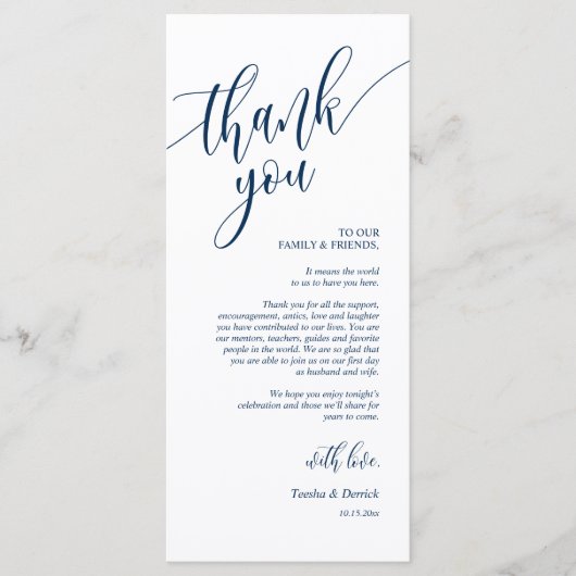 Instelling van de binnenplaats Dank u voor de kall Programmakaart (Voorkant)