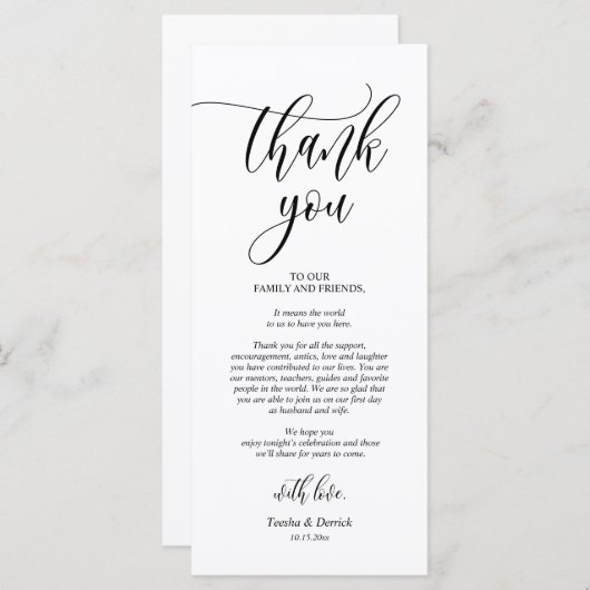 Instelling van de binnenplaats Dank u voor de kall Programmakaart (Voorkant / Achterkant)