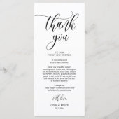 Instelling van de binnenplaats Dank u voor de kall Programmakaart (Voorkant)