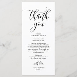 Instelling van de binnenplaats Dank u voor de kall Programmakaart