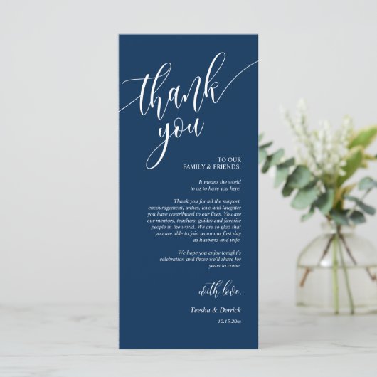 Instelling van de binnenplaats Dank u voor de kall Programmakaart (Staand voorkant)