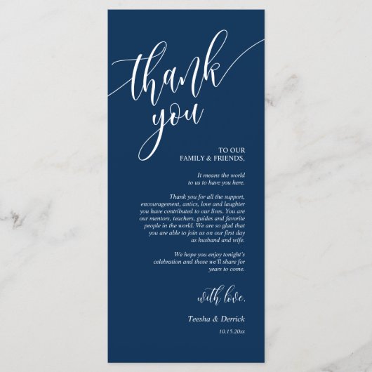 Instelling van de binnenplaats Dank u voor de kall Programmakaart (Voorkant)