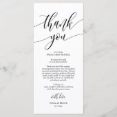 Instelling van de binnenplaats Dank u voor de kall Programmakaart (Voorkant)