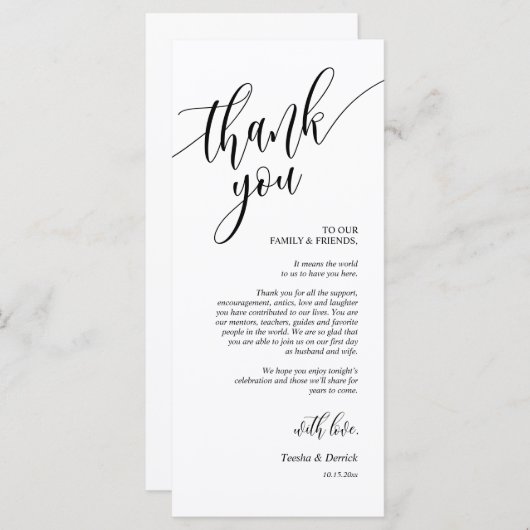 Instelling van de binnenplaats Dank u voor de kall Programmakaart (Voorkant / Achterkant)