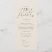 Instelling van de binnenplaats Dank u voor uw kall Programmakaart (Voorkant)