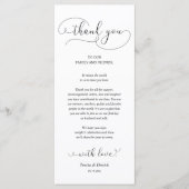 Instelling van de binnenplaats Dank u voor uw kall Programmakaart (Voorkant)