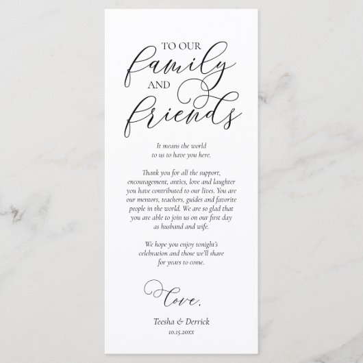 Instelling van de binnenplaats Dank u voor uw kall Programmakaart (Voorkant)