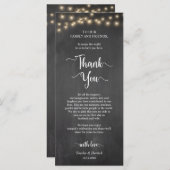 Instelling van de eetplaats Dank u, Robuuste kaart (Voorkant / Achterkant)