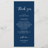 Instelling van de eetplek Dank u, Navy Blue, kaart (Voorkant)