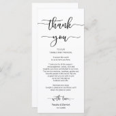 Instelling voor de binnenplaats Hartelijk dank, zw Programmakaart (Voorkant / Achterkant)