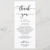 Instelling voor de binnenplaats Hartelijk dank, zw Programmakaart (Voorkant)