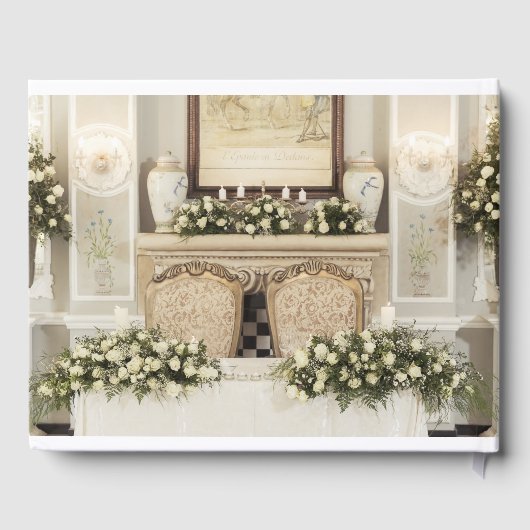 Instellingen tabel Witte rozen Gastenboek (Achterkant)