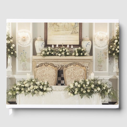 Instellingen tabel Witte rozen Gastenboek (Voorkant)