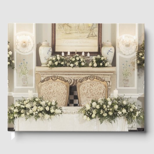 Instellingen tabel Witte rozen Gastenboek (Voorkant)