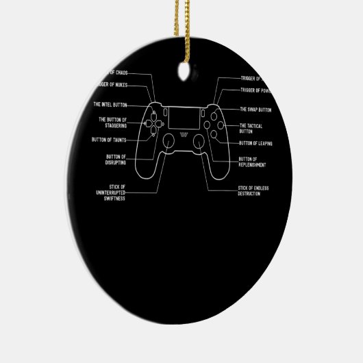 Instellingen voor Epic Video Game Controller Fundi Keramisch Ornament (Rechts)