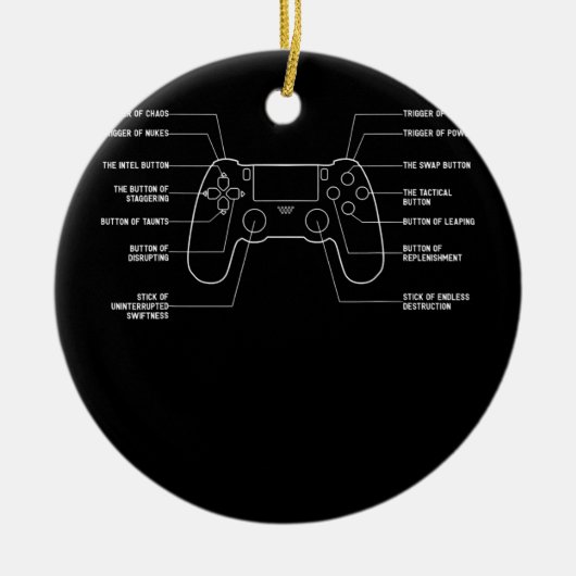 Instellingen voor Epic Video Game Controller Fundi Keramisch Ornament (Voorkant)