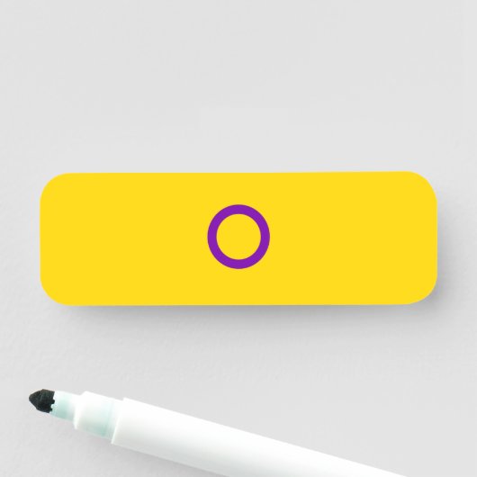 Instersex Flag Naamplaatje (In situ)