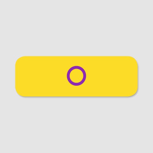 Instersex Flag Naamplaatje (Voorkant)