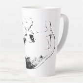 Instinct in inkt latte mok (Rechterhoek)