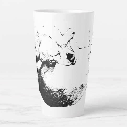 Instinct in inkt latte mok (Voorkant)