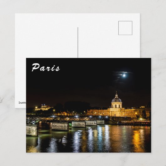 Institut de France en Pont des Arts - Parijs Briefkaart (Voorkant / Achterkant)