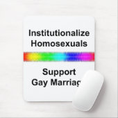 Institutionaliseer Homoseksuelen...Steun Huwelijk  Muismat (Met muis)