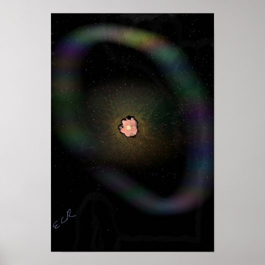 Instortende Supernova, Uitbreidende Schil Poster (Voorkant)