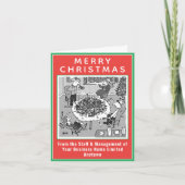 Instorting van binnentafel onder gewicht Kerstmis- Feestdagen Kaart (Voorkant)