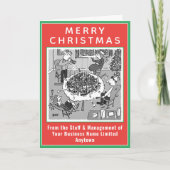 Instorting van binnentafel onder gewicht Kerstmis- Feestdagen Kaart (Voorkant)