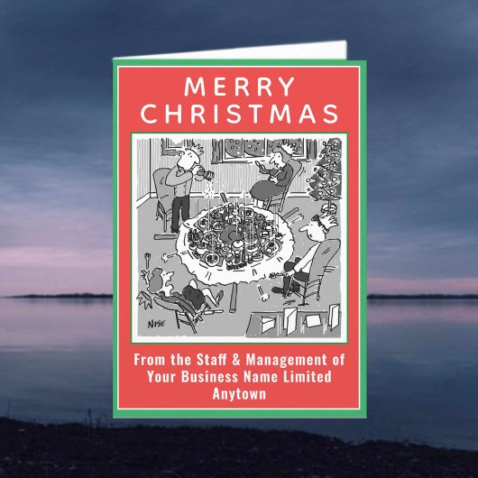 Instorting van binnentafel onder gewicht Kerstmis- Feestdagen Kaart