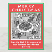 Instorting van binnentafel onder gewicht Kerstmis- Feestdagen Kaart